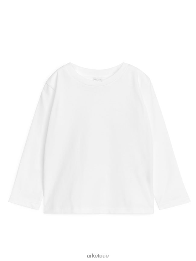 ملابس عبد اللطيف ARKET أطفال طقم تي شيرت بأكمام طويلة مكون من 2 أبيض أسود BXB8481524