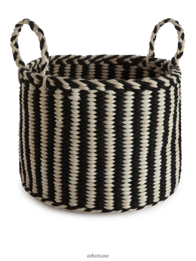 أدوات منزلية عبد اللطيف ARKET للجنسين سلة تخزين 41 سم بيج/أسود BXB8481355