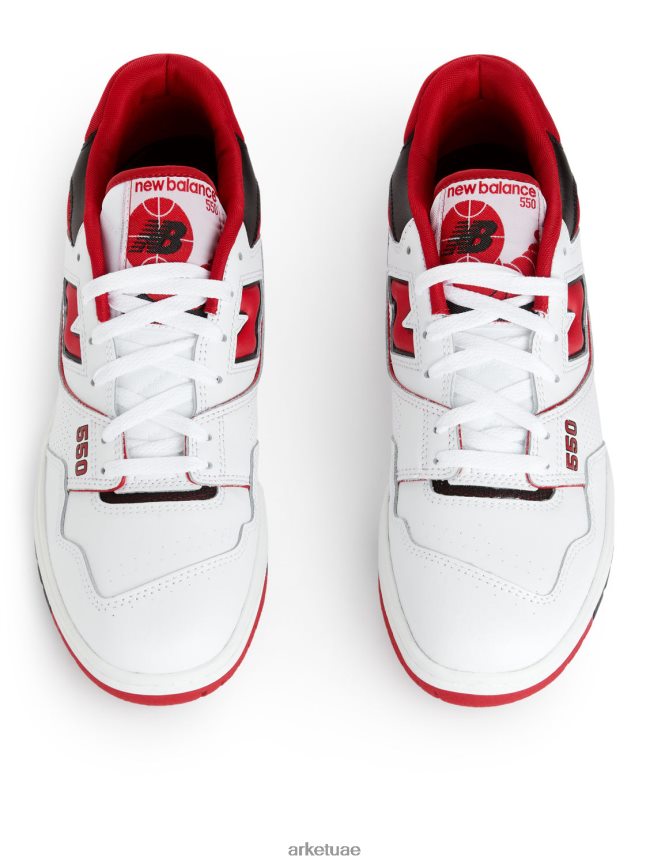 أحذية عبد اللطيف ARKET رجال توازن جديد 550 المدربين أبيض / أحمر / أسود BXB8481267