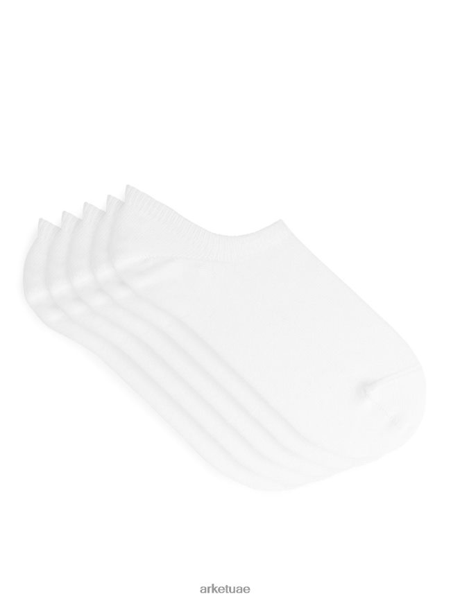 ملابس عبد اللطيف ARKET رجال مجموعة جوارب رياضية مكونة من 5 أزواج أبيض BXB848573