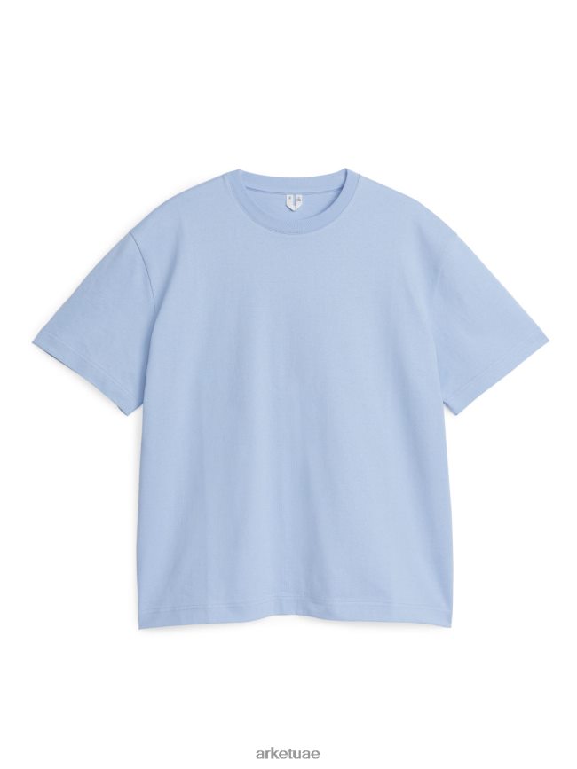 ملابس عبد اللطيف ARKET نحيف تي شيرت ثقيل الوزن كبير الحجم أزرق فاتح BXB8481006