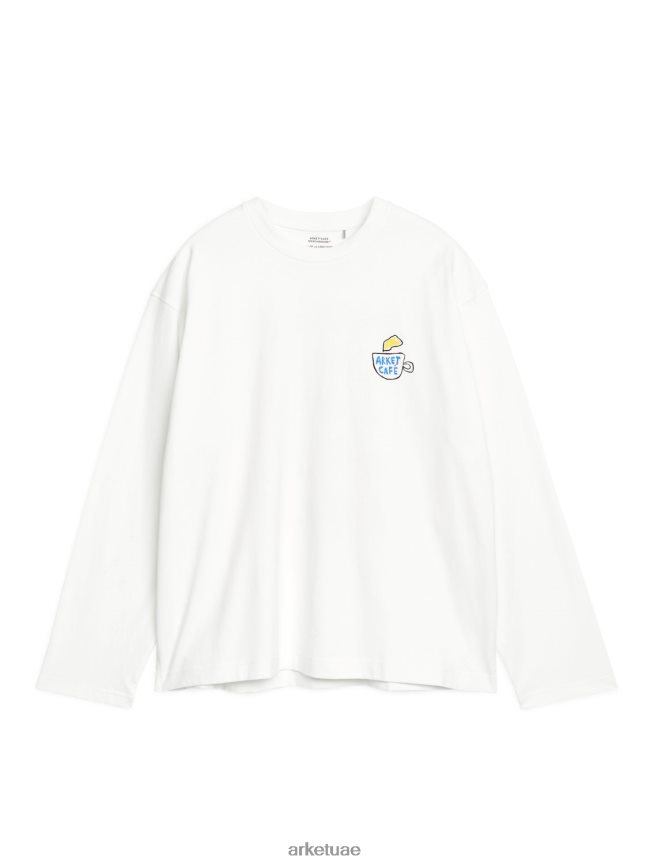 ملابس عبد اللطيف ARKET نحيف مقهى بأكمام طويلة تي شيرت أبيض BXB8481038
