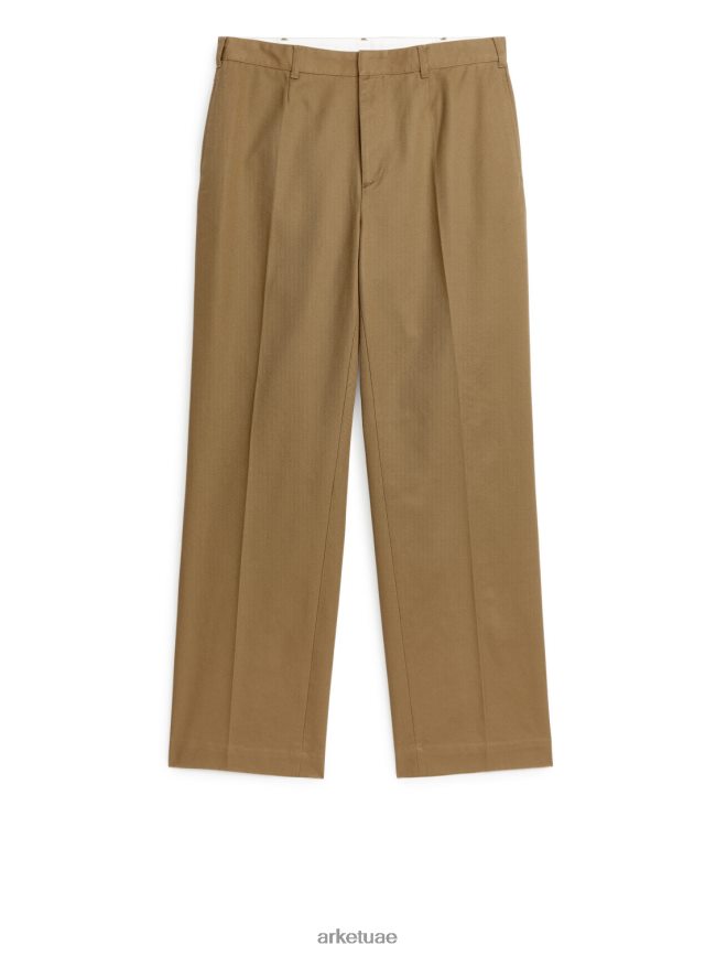 ملابس عبد اللطيف ARKET رجال سراويل واسعة مصممة بني BXB8481067