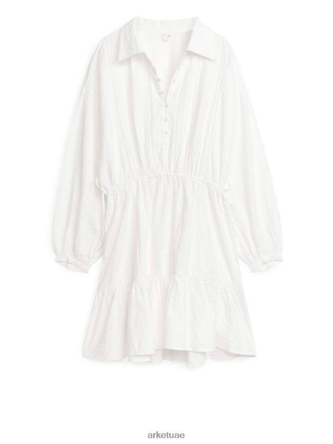 ملابس عبد اللطيف ARKET نحيف فستان قطن صغير أبيض BXB848108