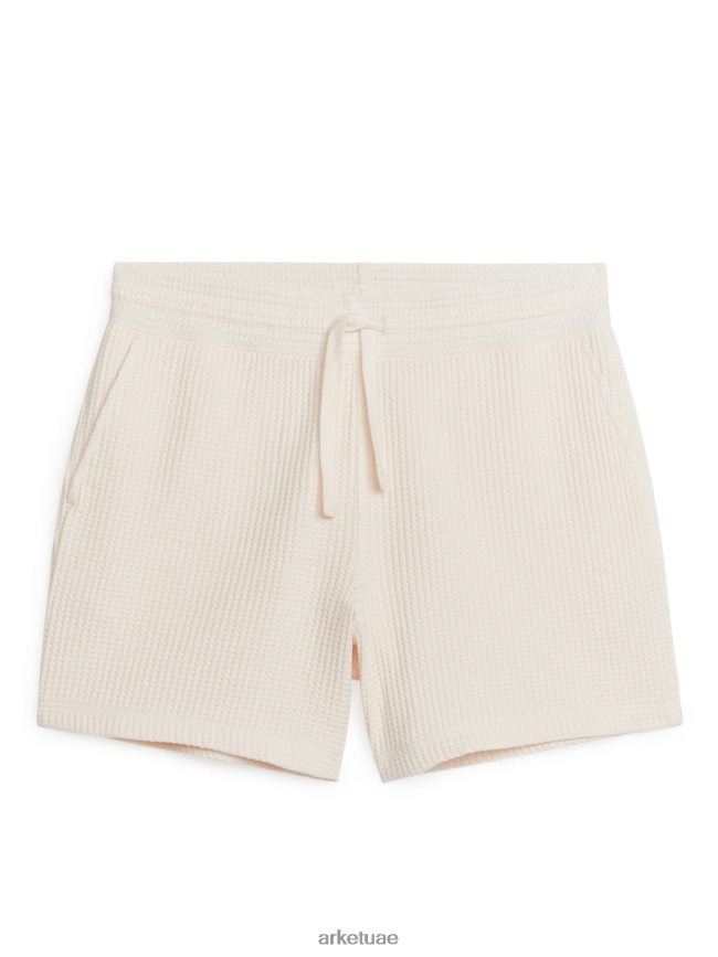 ملابس عبد اللطيف ARKET رجال شورت قطني متماسك أبيض مصفر BXB8481127