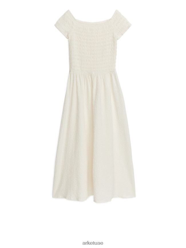 ملابس عبد اللطيف ARKET نحيف فستان سموك خارج الكتف قبالة الأبيض BXB848120