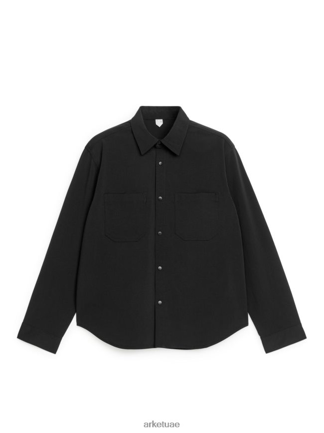 ملابس عبد اللطيف ARKET رجال قميص المشي لمسافات طويلة أسود BXB8481205