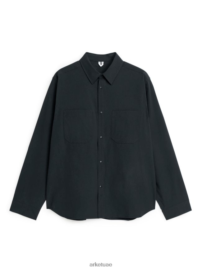 ملابس عبد اللطيف ARKET رجال قميص المشي لمسافات طويلة أسود BXB8481218