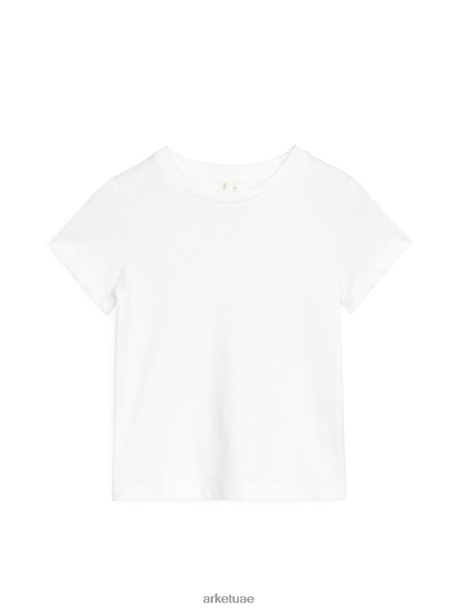 ملابس عبد اللطيف ARKET أطفال تي شيرت برقبة دائرية أبيض BXB8481532