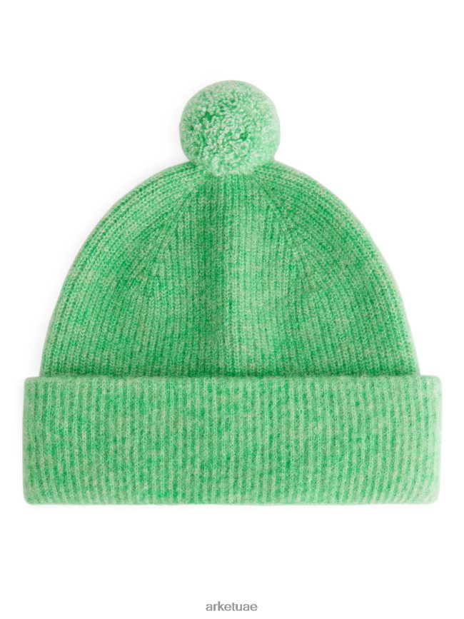 مُكَمِّلات عبد اللطيف ARKET أطفال الألبكة ميرينو بوم بوم قبعة صغيرة اخضر فاتح BXB8481647