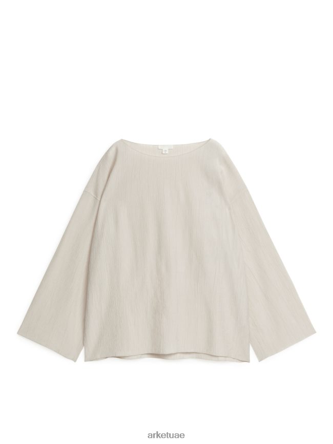 ملابس عبد اللطيف ARKET نحيف قمة مجعدة قبالة الأبيض BXB84818