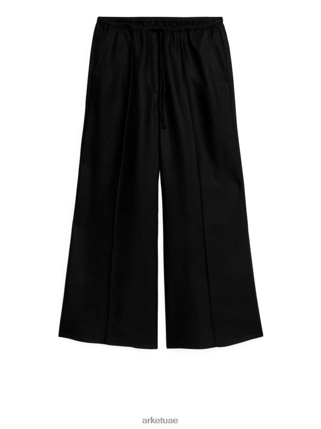 ملابس عبد اللطيف ARKET نحيف ركلة مضيئة السراويل الرباط أسود BXB848180