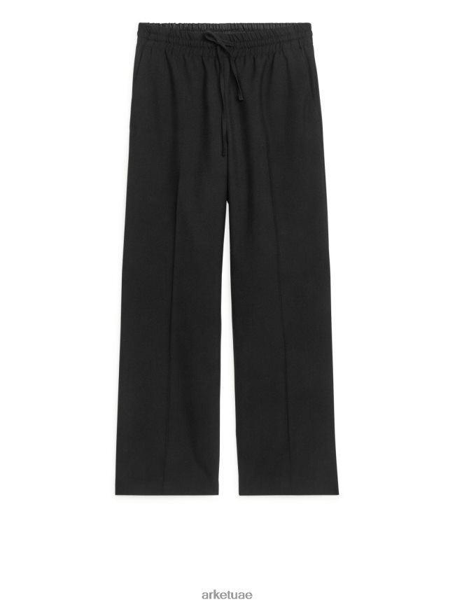 ملابس عبد اللطيف ARKET نحيف سراويل من الصوف أسود BXB848224