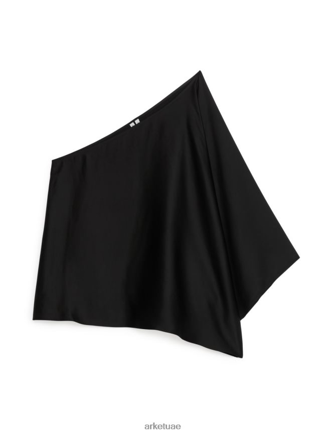 ملابس عبد اللطيف ARKET نحيف قمة غير متماثلة أسود BXB84830