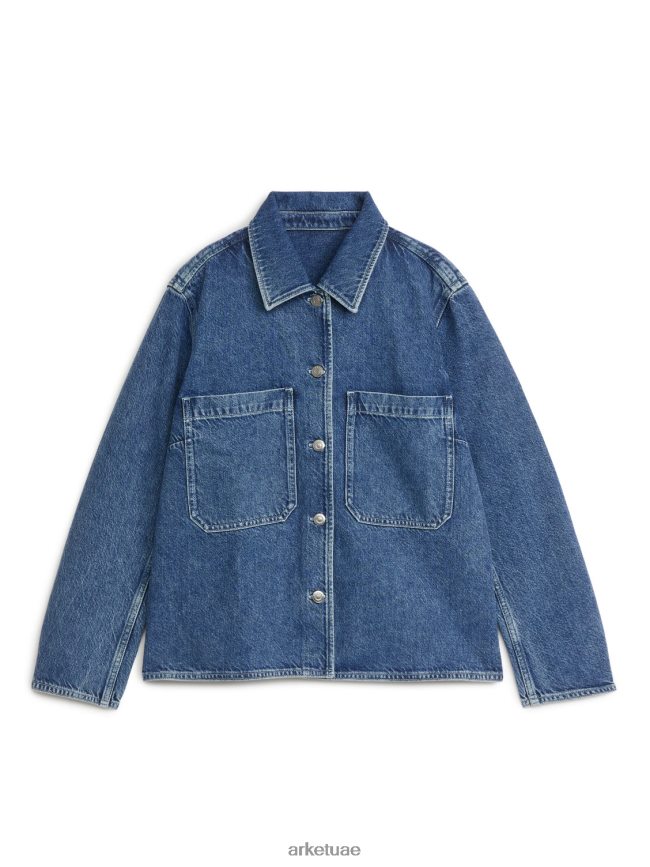 ملابس عبد اللطيف ARKET نحيف قميص الدنيم أزرق BXB84842