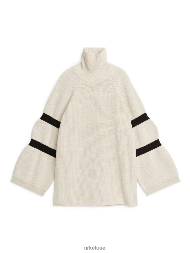 ملابس عبد اللطيف ARKET نحيف سترة من مزيج القطن والصوف أوف وايت/أسود BXB848426