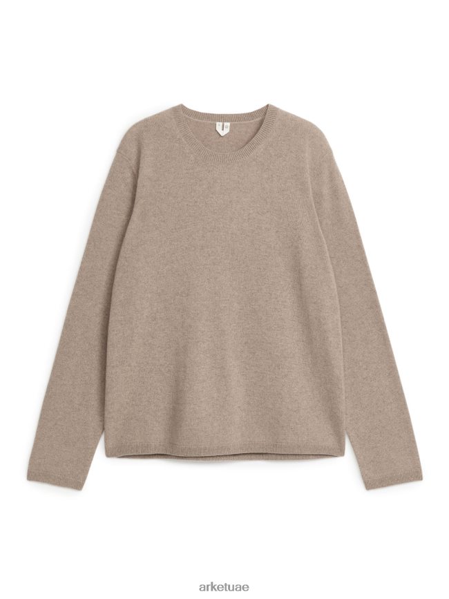 ملابس عبد اللطيف ARKET نحيف البلوز الكشمير مزيج الشوفان الداكن BXB848441