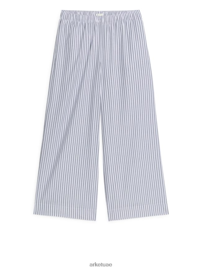 ملابس عبد اللطيف ARKET نحيف بنطلون بيجامة مريح أبيض أسود BXB848514