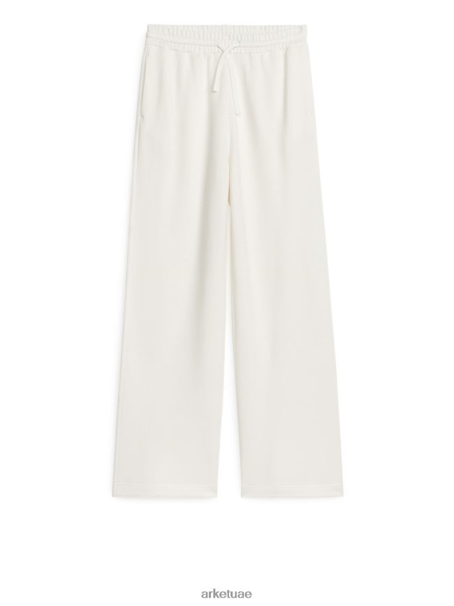 ملابس عبد اللطيف ARKET نحيف بنطال رياضي ناعم واسع الساق أبيض BXB848519