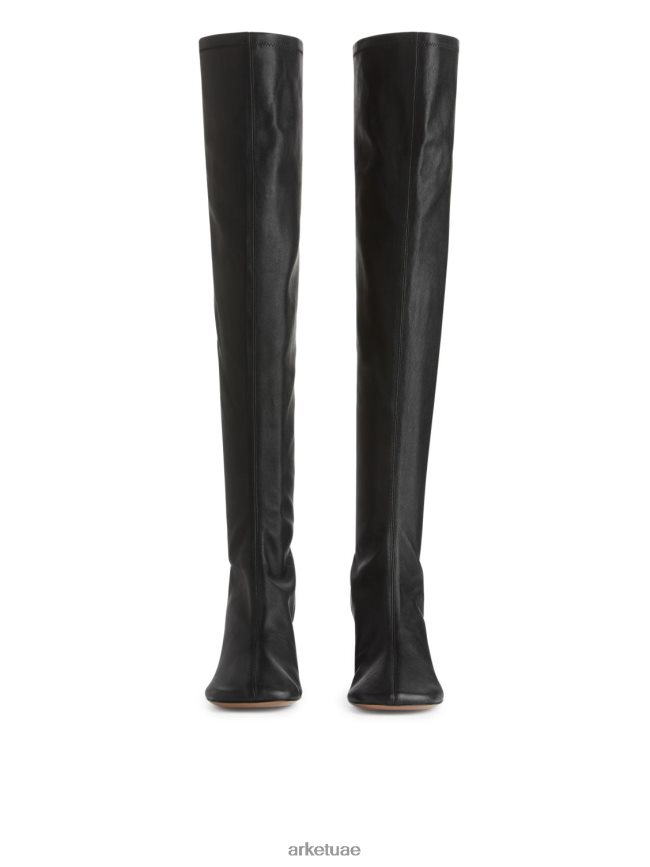 أحذية عبد اللطيف ARKET نحيف تمتد الأحذية الجلدية أسود BXB848701