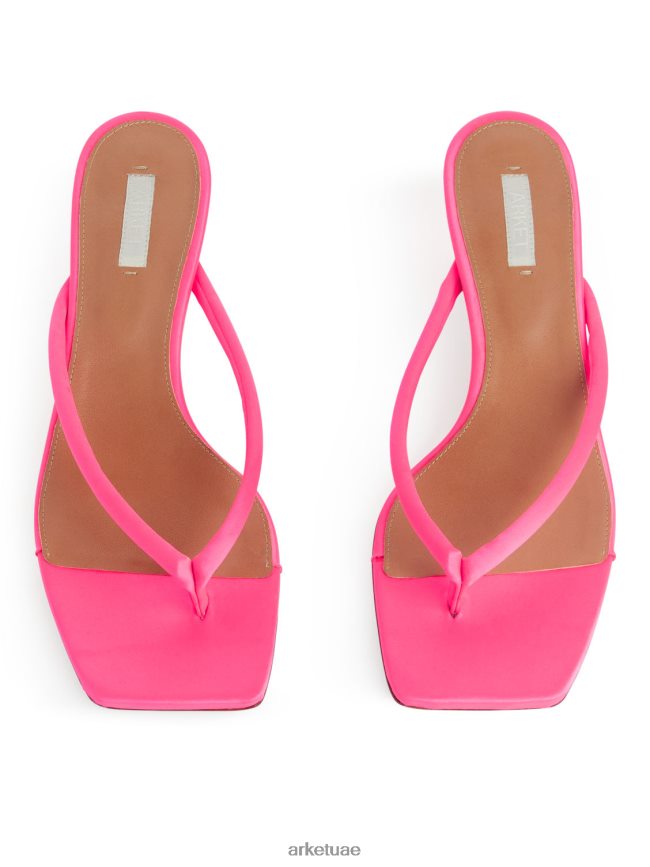 أحذية عبد اللطيف ARKET نحيف صندل من الساتان سهل الارتداء لون القرنفل BXB848703