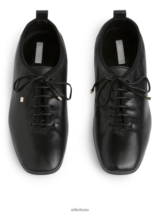 أحذية عبد اللطيف ARKET نحيف أحذية ديربي مسطحة بأربطة أسود BXB848720