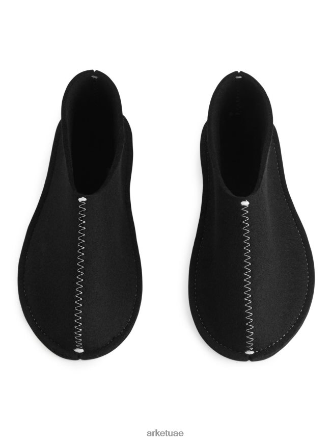 أدوات منزلية عبد اللطيف ARKET للجنسين نعال من الصوف بيا والين أسود BXB848722