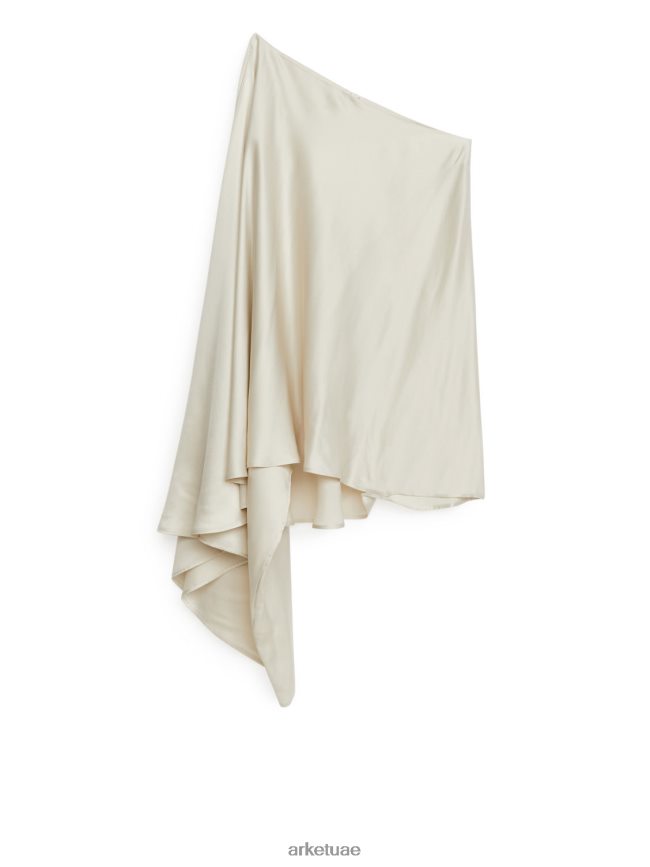 ملابس عبد اللطيف ARKET نحيف فستان ميدي غير متماثل قبالة الأبيض BXB84873