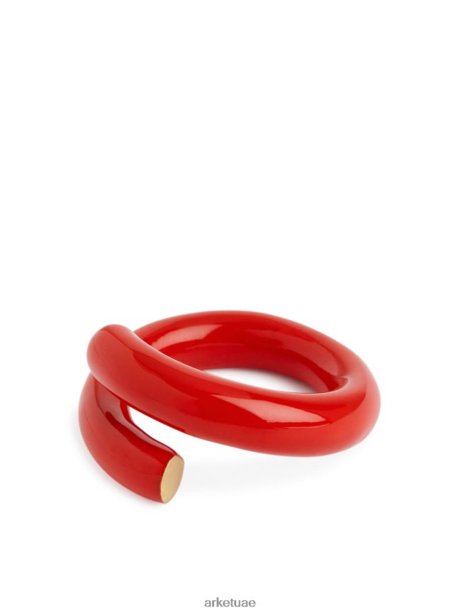 مُكَمِّلات عبد اللطيف ARKET نحيف حلقة مفتوحة من المينا أحمر BXB848792