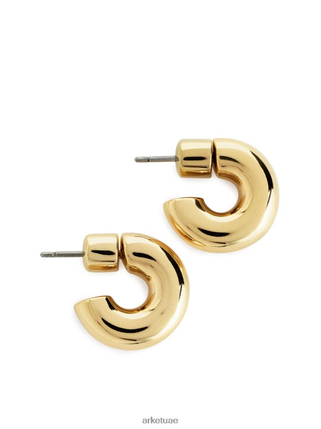 مُكَمِّلات عبد اللطيف ARKET نحيف أقراط دائرية صغيرة مطلية بالذهب ذهب BXB848808