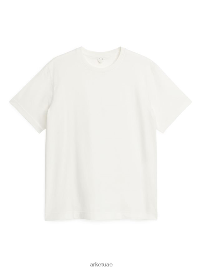 ملابس عبد اللطيف ARKET نحيف تي شيرت متوسط ​​الوزن قبالة الأبيض BXB848989