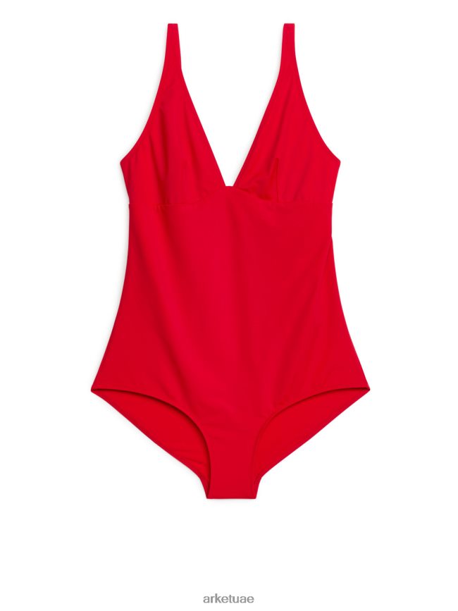 ملابس عبد اللطيف ARKET نحيف ملابس السباحة على شكل حرف V أحمر BXB848611