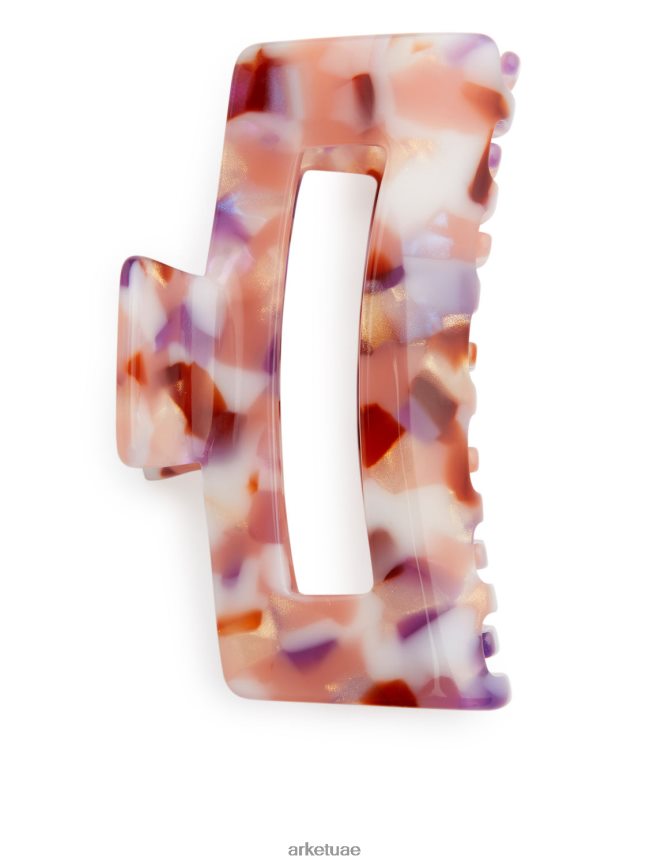 مُكَمِّلات عبد اللطيف ARKET نحيف مخلب شعر كبير بيج/أرجواني BXB848849