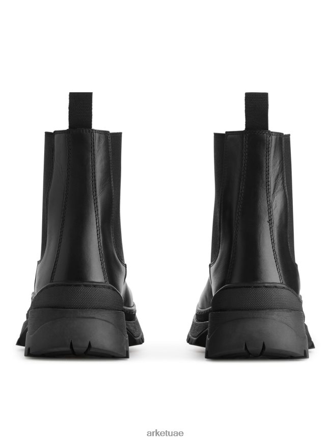 أحذية عبد اللطيف ARKET رجال أحذية جلدية بنعل سميك أسود BXB8481282