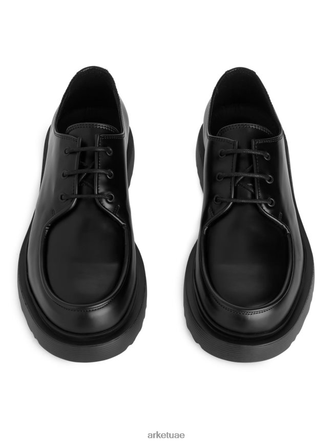 أحذية عبد اللطيف ARKET رجال أحذية ديربي جلدية أسود BXB8481276