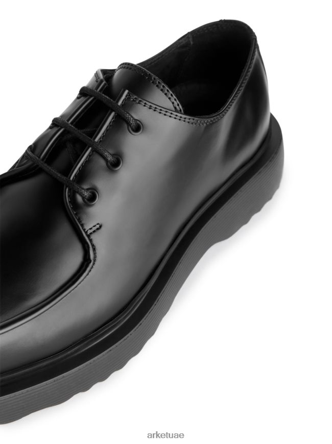 أحذية عبد اللطيف ARKET رجال أحذية ديربي جلدية أسود BXB8481276
