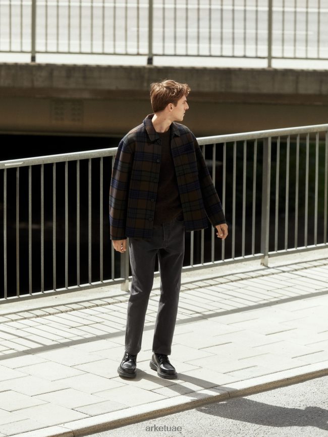 أحذية عبد اللطيف ARKET رجال أحذية ديربي جلدية أسود BXB8481276