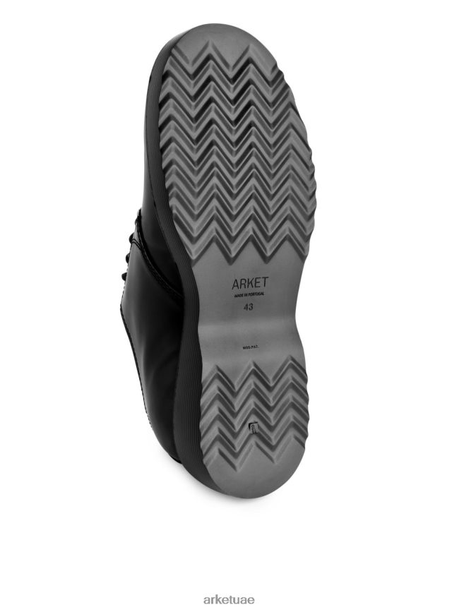 أحذية عبد اللطيف ARKET رجال أحذية ديربي جلدية مكتنزة أسود BXB8481279