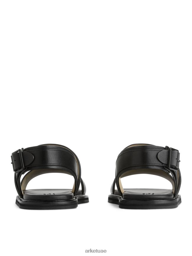 أحذية عبد اللطيف ARKET رجال الصنادل الجلدية مشبك أسود BXB8481271