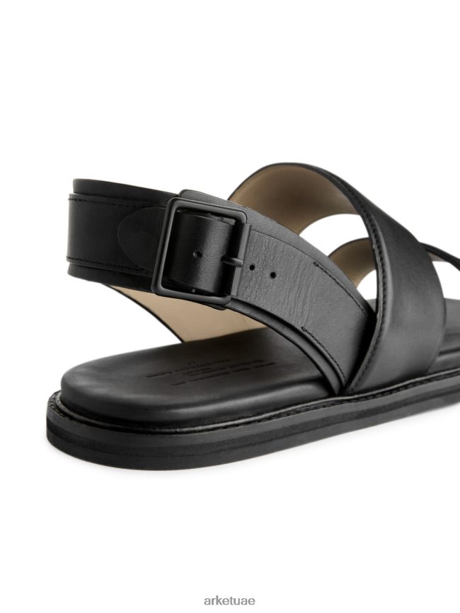 أحذية عبد اللطيف ARKET رجال الصنادل الجلدية مشبك أسود BXB8481271