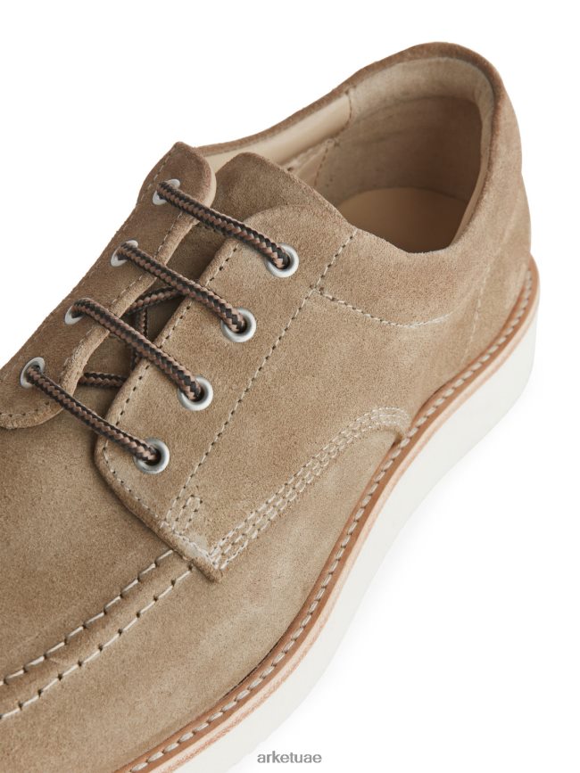 أحذية عبد اللطيف ARKET رجال حذاء ديربي من جلد الغزال اللون البيج BXB8481274