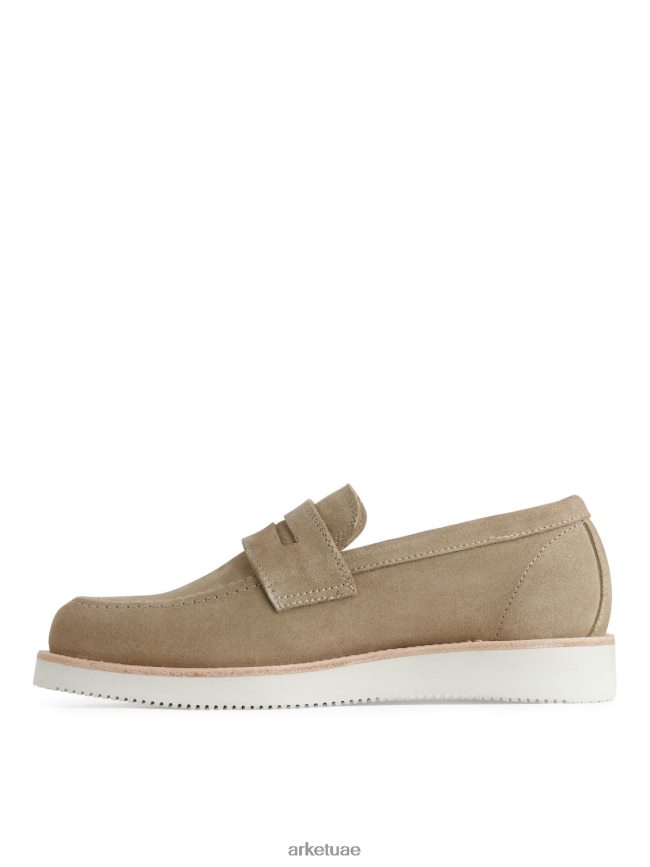 أحذية عبد اللطيف ARKET رجال حذاء لوفر من جلد الغزال اللون البيج BXB8481275