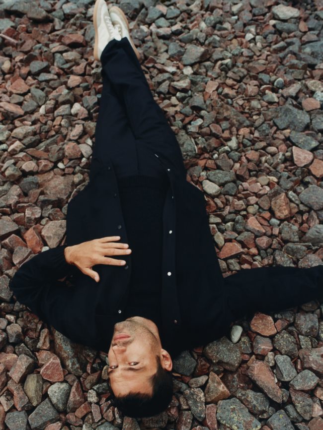 أحذية عبد اللطيف ARKET رجال مدربين جلد أبيض/بيج BXB8481254