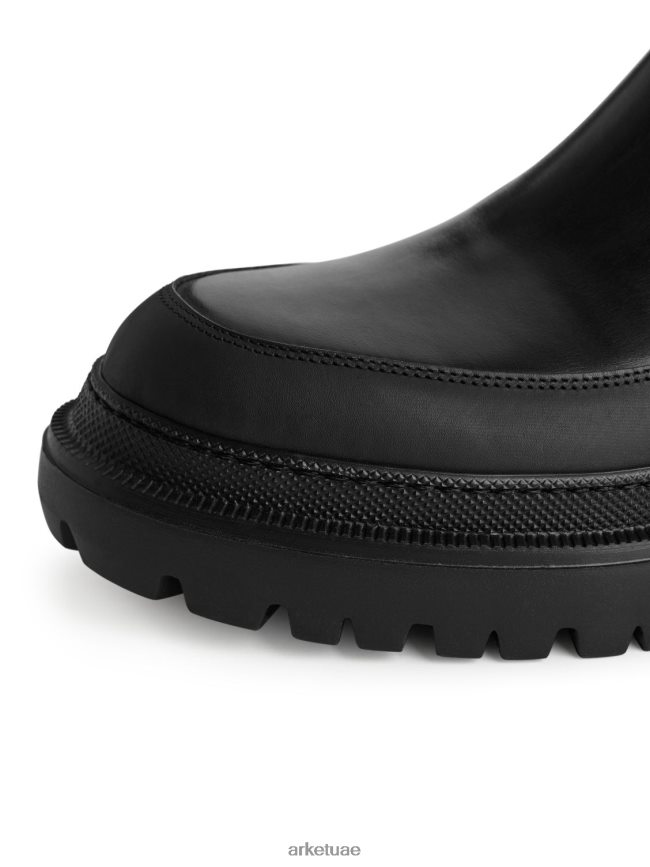 أحذية عبد اللطيف ARKET نحيف أحذية جلدية بنعل سميك أسود BXB848724