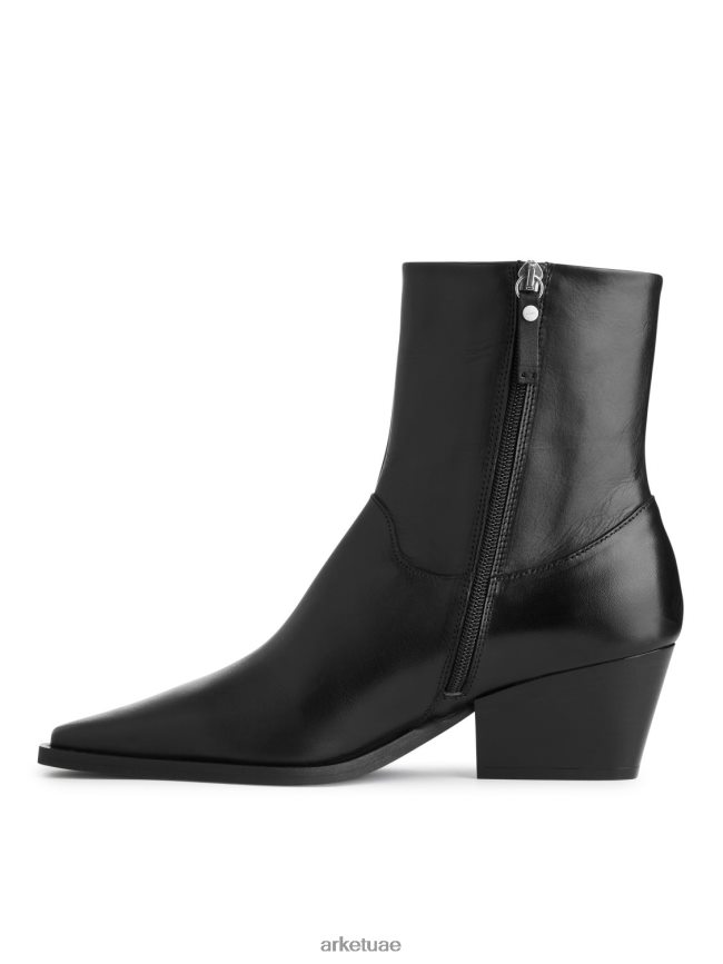 أحذية عبد اللطيف ARKET نحيف أحذية رعاة البقر الجلدية أسود BXB848726