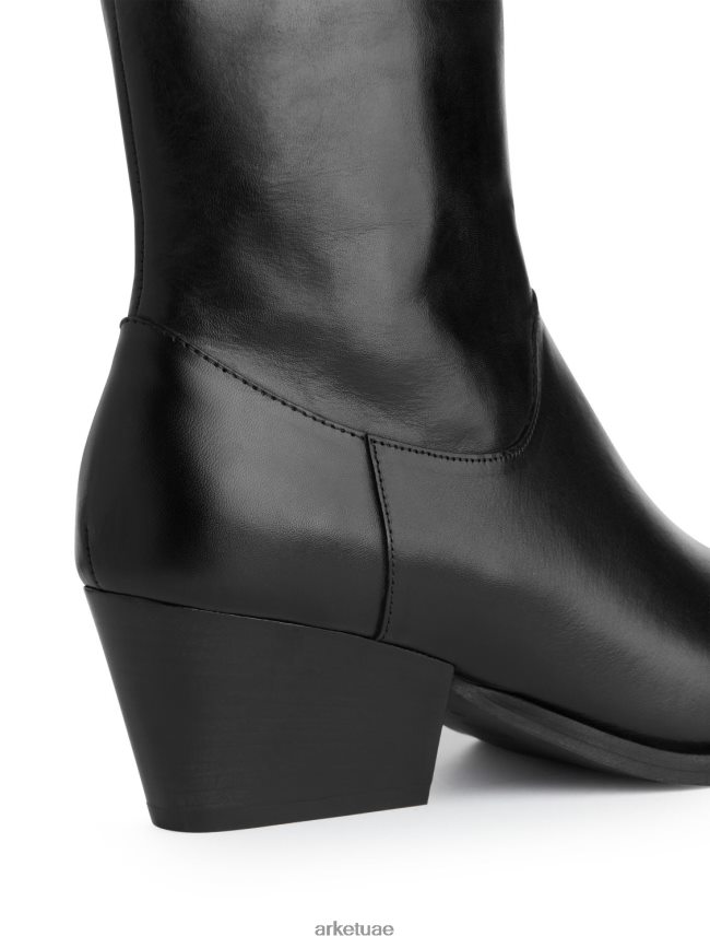 أحذية عبد اللطيف ARKET نحيف أحذية رعاة البقر الجلدية أسود BXB848726