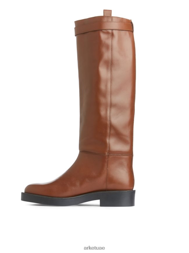 أحذية عبد اللطيف ARKET نحيف أحذية ركوب جلدية بني BXB848733