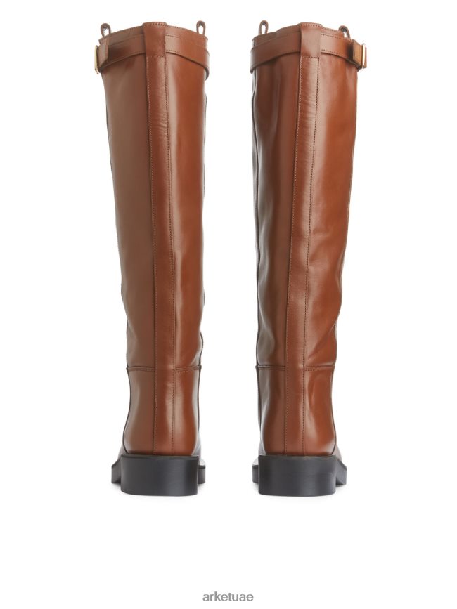 أحذية عبد اللطيف ARKET نحيف أحذية ركوب جلدية بني BXB848733