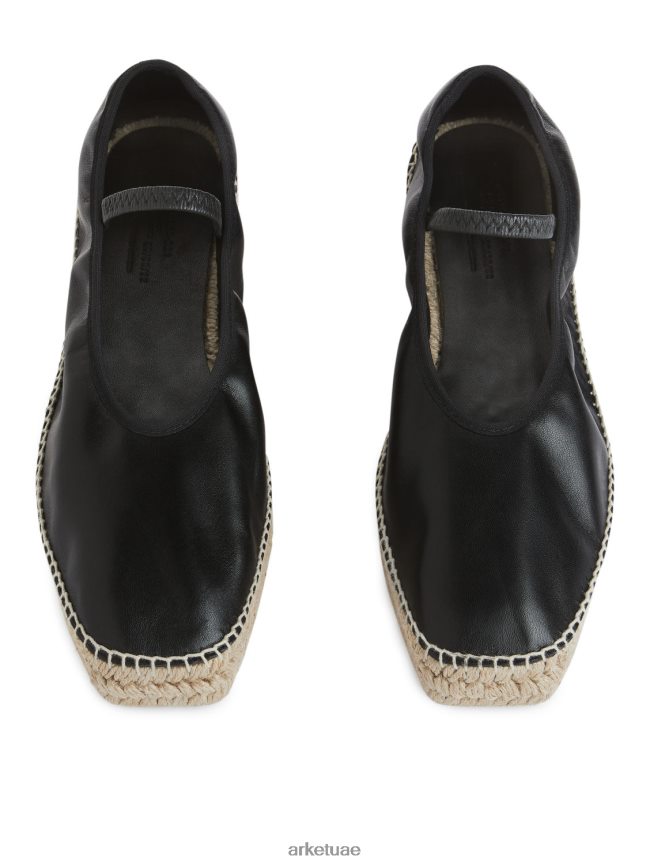 أحذية عبد اللطيف ARKET نحيف أحذية قماشية جلدية أسود/بيج BXB848715