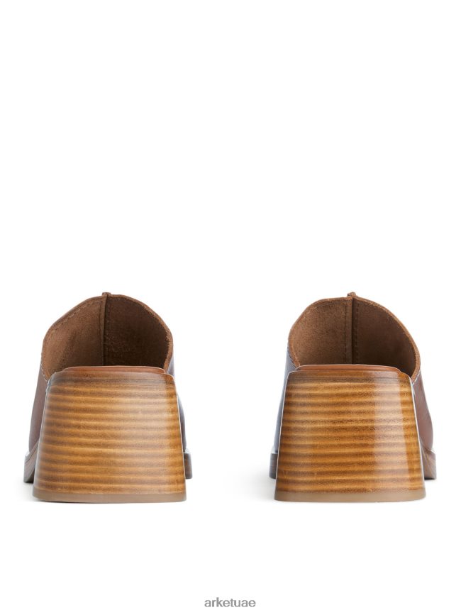 أحذية عبد اللطيف ARKET نحيف البغال الجلدية مكتنزة كونياك BXB848690